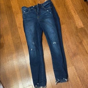 Abercrombie high rise ankle jeans